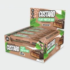 Muscle Nation CUSTARD Plant Protein Bar - Chocolate Hazelnut - Box Of 12 30% EOFY SALE