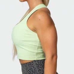 Best Sale โ๏ธ Muscle Nation Classic Rib Cropped Tank - Minty ๐ 12 Muscle Nation Classic Rib Cropped Tank - Minty