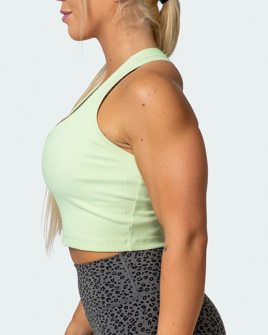 Best Sale โ๏ธ Muscle Nation Classic Rib Cropped Tank - Minty ๐ 6 Muscle Nation Classic Rib Cropped Tank - Minty