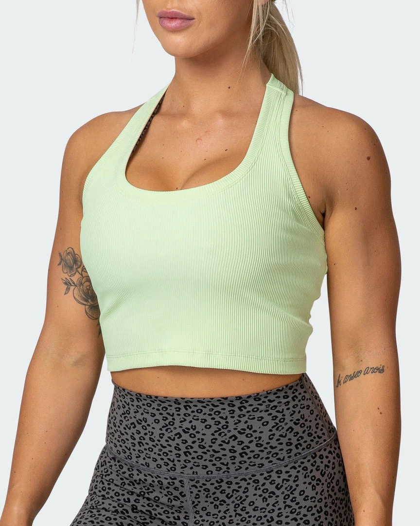 Best Sale โ๏ธ Muscle Nation Classic Rib Cropped Tank - Minty ๐ 5 Muscle Nation Classic Rib Cropped Tank - Minty