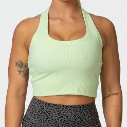 Muscle Nation Classic Rib Cropped Tank - Minty