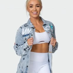 Muscle Nation Welcome To The Club Unisex Limited Edition Denim Jacket - Washed Denim
