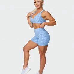 Budget 🌟 Muscle Nation All-Star Deep V Bra - Periwinkle Mini Cheetah Print Welcome To The Club ⌛ 15 Muscle Nation All-Star Deep V Bra - Periwinkle Mini Cheetah Print Welcome To The Club