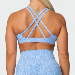 Budget 🌟 Muscle Nation All-Star Deep V Bra - Periwinkle Mini Cheetah Print Welcome To The Club ⌛ 14 Muscle Nation All-Star Deep V Bra - Periwinkle Mini Cheetah Print Welcome To The Club