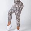 Muscle Nation 7/8 Pocket Leggings - Yellow Leopard