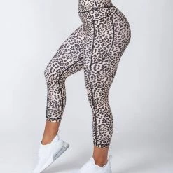 Muscle Nation 7/8 Pocket Leggings - Yellow Leopard