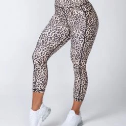 Muscle Nation 7/8 Pocket Leggings - Yellow Leopard