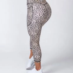 Muscle Nation 7/8 Pocket Leggings - Yellow Leopard