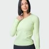 Muscle Nation Classic Ribbed Long Sleeve Top - Minty