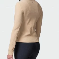 Muscle Nation Classic Ribbed Long Sleeve Top - Brown Sugar