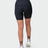 Muscle Nation Zero Rise Rib Bike Shorts - Black
