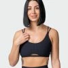 Muscle Nation Welcome To The Club All Day Rib Bralette - Black