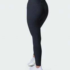 Muscle Nation Welcome To The Club Zero Rise Rib Ankle Length Leggings - Black