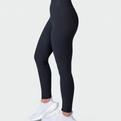 Muscle Nation Welcome To The Club Zero Rise Rib Ankle Length Leggings - Black