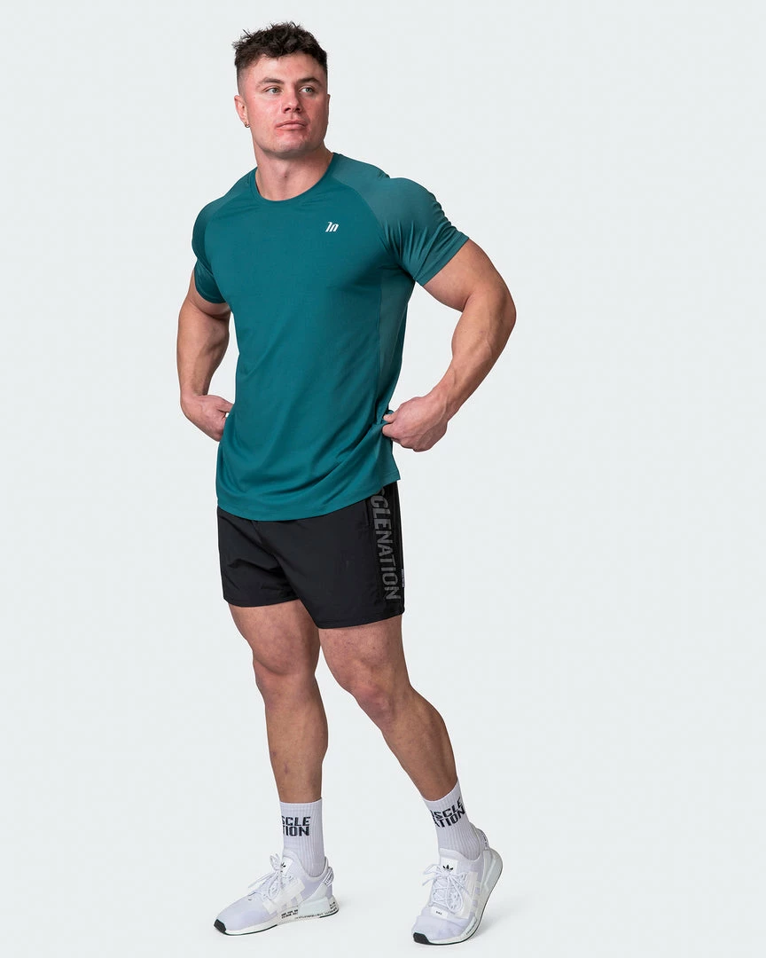 Cheapest 🤩 Muscle Nation Ventilation Tee - Deep Teal 😉 9 Muscle Nation Ventilation Tee - Deep Teal