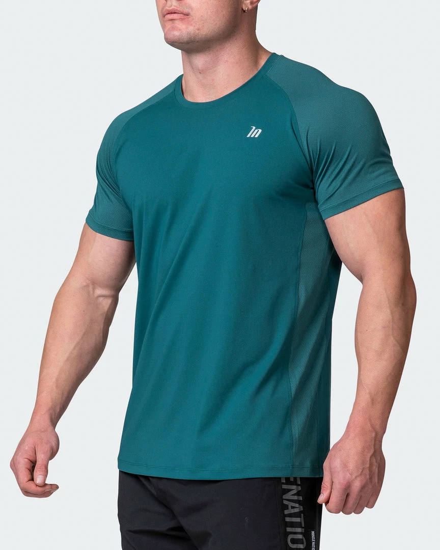 Cheapest 🤩 Muscle Nation Ventilation Tee - Deep Teal 😉 5 Muscle Nation Ventilation Tee - Deep Teal