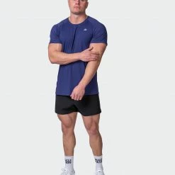 Hot Sale 🌟 Muscle Nation Welcome To The Club Ventilation Tee - Dark Cobalt 👏 15 Muscle Nation Welcome To The Club Ventilation Tee - Dark Cobalt