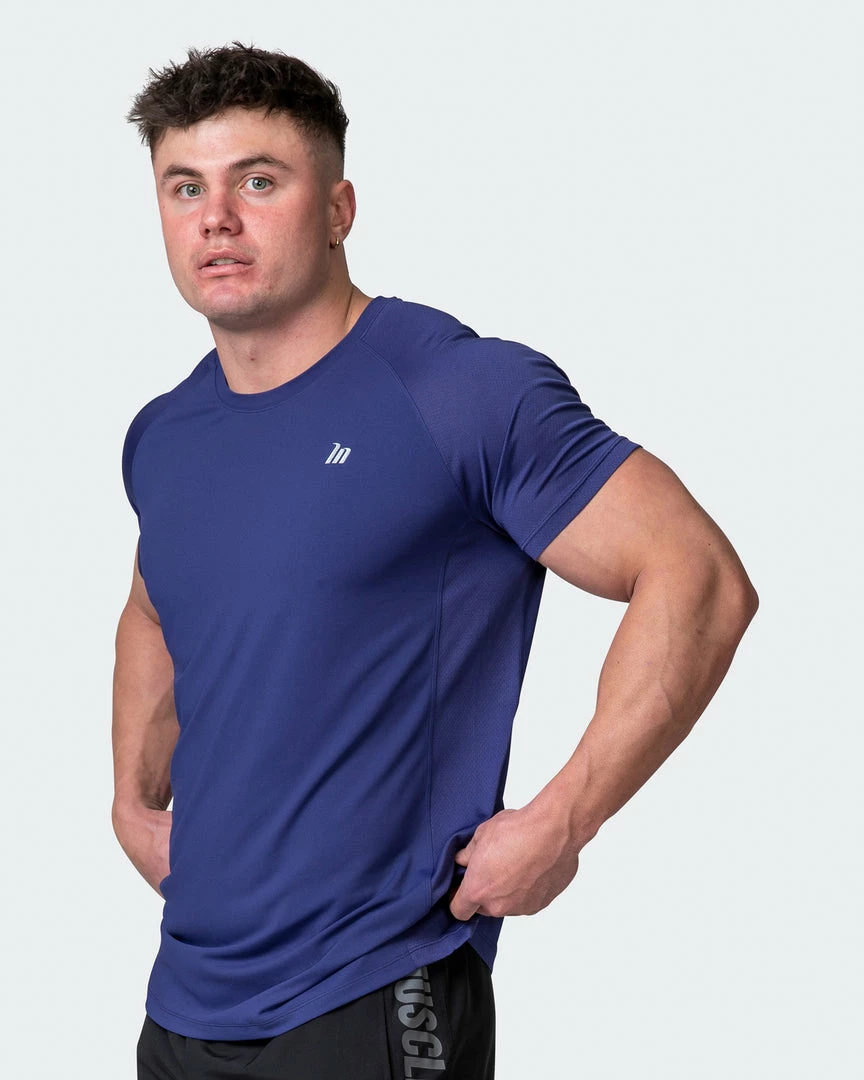 Hot Sale 🌟 Muscle Nation Welcome To The Club Ventilation Tee - Dark Cobalt 👏 3 Muscle Nation Welcome To The Club Ventilation Tee - Dark Cobalt