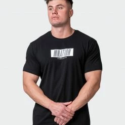 Muscle Nation Welcome To The Club Slash Tee - Black