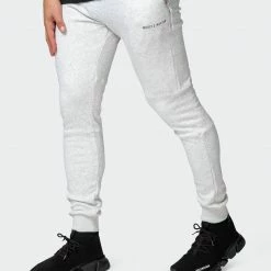 Muscle Nation Welcome To The Club Classic Tapered Joggers - White Marl