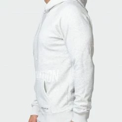 Muscle Nation Classic Hoodie - White Marl Welcome To The Club