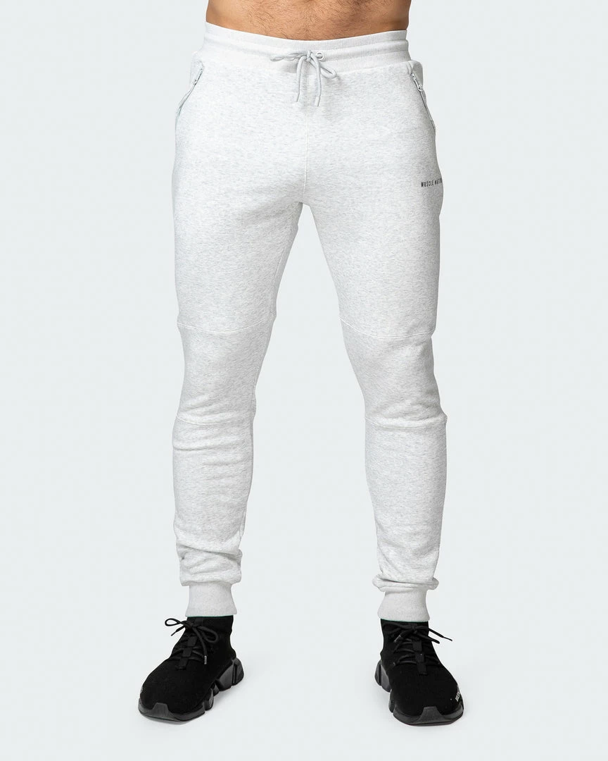 Hot Sale ๐ Muscle Nation Welcome To The Club Classic Tapered Joggers - White Marl ๐ 4 Muscle Nation Welcome To The Club Classic Tapered Joggers - White Marl