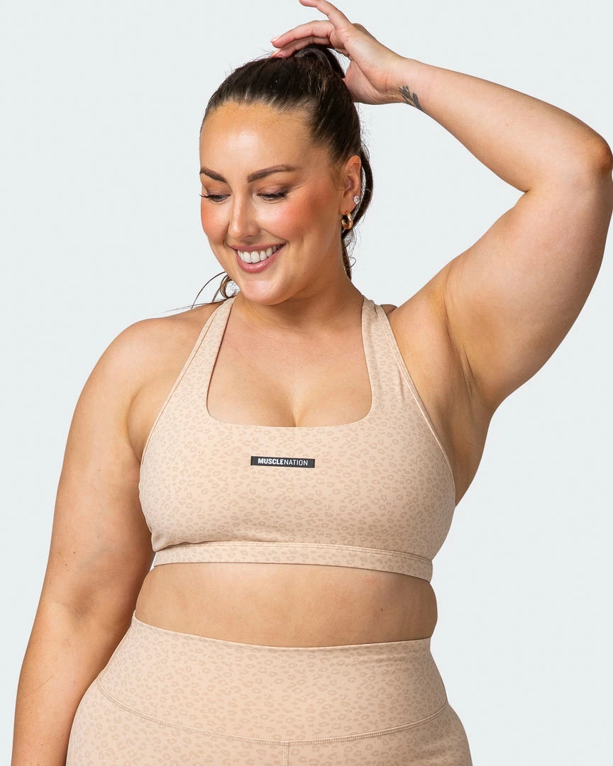 Best Pirce ๐งจ Muscle Nation Flex Bra - Brown Sugar Mini Cheetah Print Welcome To The Club ๐ 3 Muscle Nation Flex Bra - Brown Sugar Mini Cheetah Print Welcome To The Club