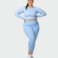 Coupon ๐ Muscle Nation Welcome To The Club MN Everyday Cropped Long Sleeve Top - Periwinkle ๐งจ 15 Muscle Nation Welcome To The Club MN Everyday Cropped Long Sleeve Top - Periwinkle
