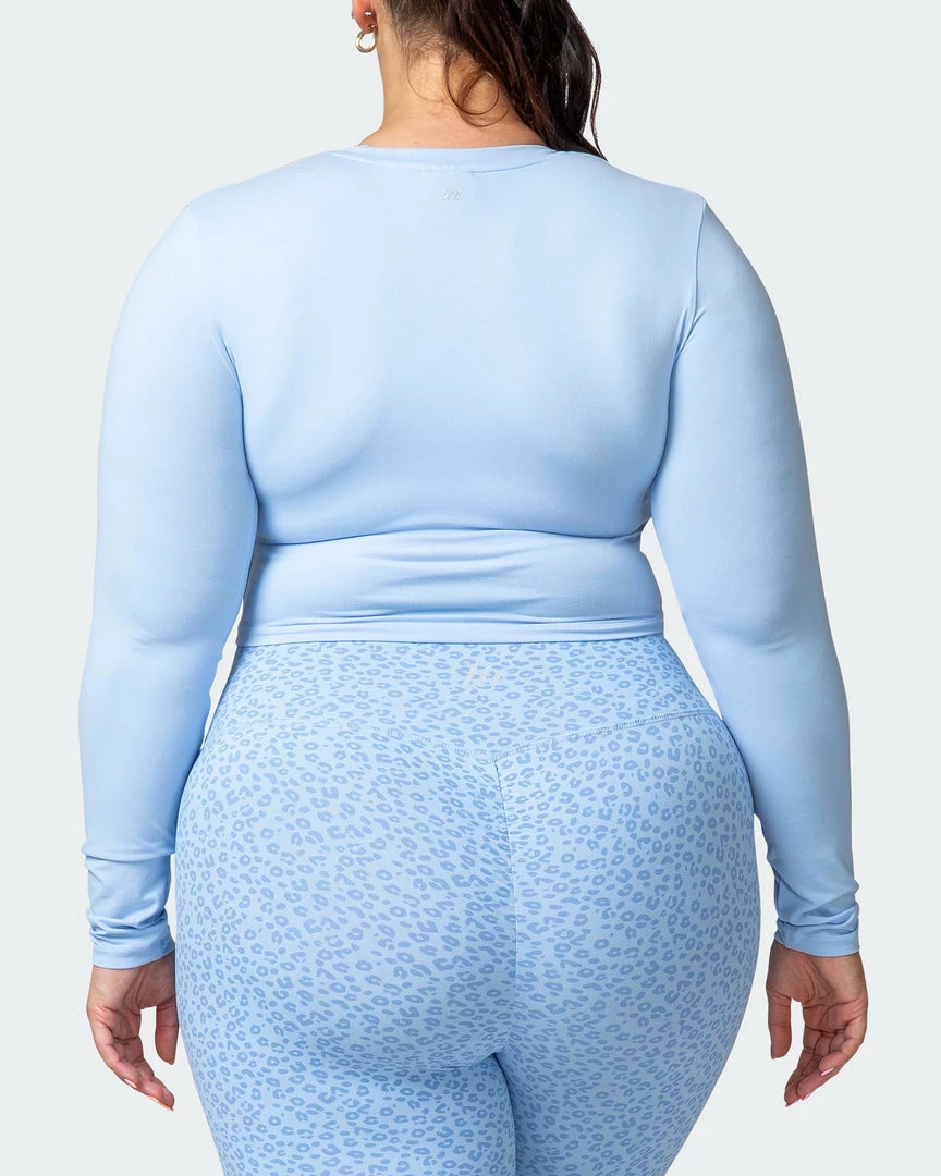 Coupon ๐ Muscle Nation Welcome To The Club MN Everyday Cropped Long Sleeve Top - Periwinkle ๐งจ 8 Muscle Nation Welcome To The Club MN Everyday Cropped Long Sleeve Top - Periwinkle