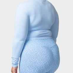 Coupon ๐ Muscle Nation Welcome To The Club MN Everyday Cropped Long Sleeve Top - Periwinkle ๐งจ 12 Muscle Nation Welcome To The Club MN Everyday Cropped Long Sleeve Top - Periwinkle