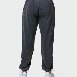 Muscle Nation Welcome To The Club Mens MN Club Vintage Trackies - Washed Black