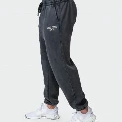 Muscle Nation Welcome To The Club Mens MN Club Vintage Trackies - Washed Black