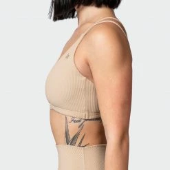 Muscle Nation All Day Rib Bralette - Brown Sugar Welcome To The Club