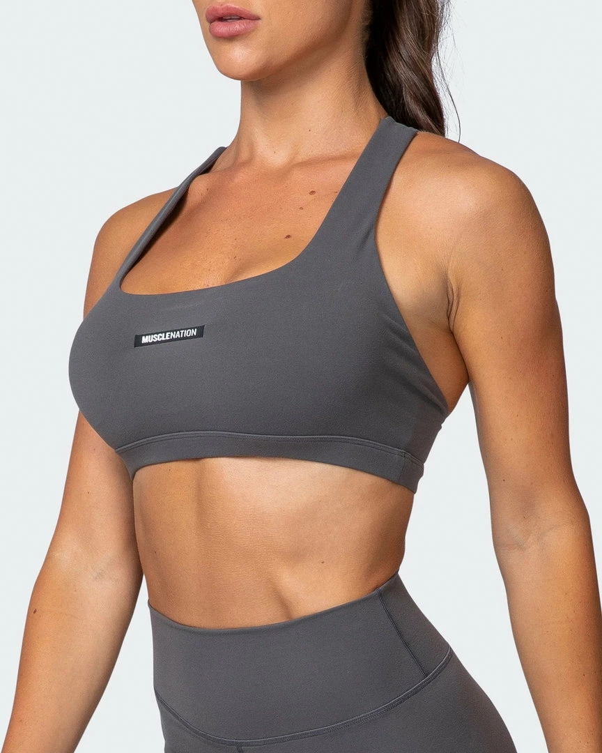 Coupon 🥰 Muscle Nation Featured Ability Bra - Charcoal 🎉 8 Muscle Nation Featured Ability Bra - Charcoal
