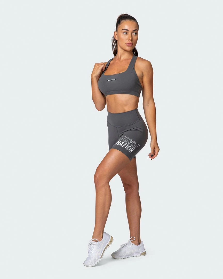 Coupon 🥰 Muscle Nation Featured Ability Bra - Charcoal 🎉 9 Muscle Nation Featured Ability Bra - Charcoal