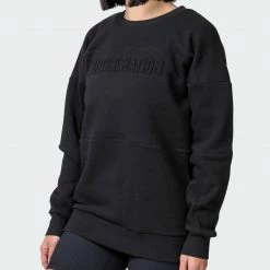 Muscle Nation Welcome To The Club Womens Lounge Jumper - Black