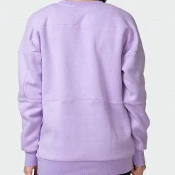 Muscle Nation Womens Lounge Jumper - Lilac Welcome To The Club