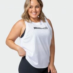 Muscle Nation Womens Agile Tank - White