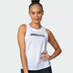 Muscle Nation Womens Agile Tank - White