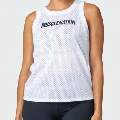 Muscle Nation Womens Agile Tank - White