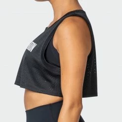 Muscle Nation Womens Agile Ultra Cropped Tank - Black