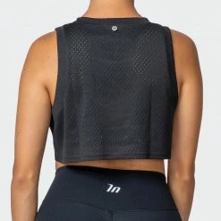 Muscle Nation Womens Agile Ultra Cropped Tank - Black