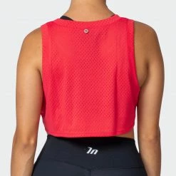 Muscle Nation Agile Ultra Cropped Tank - Hot Red