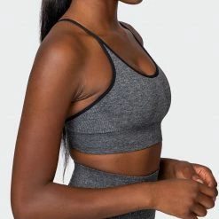 Budget ❤️ Muscle Nation All Day Strap Seamless Bra - Charcoal Marl 👏 27 Muscle Nation All Day Strap Seamless Bra - Charcoal Marl