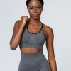 Budget ❤️ Muscle Nation All Day Strap Seamless Bra - Charcoal Marl 👏 2 Muscle Nation All Day Strap Seamless Bra - Charcoal Marl