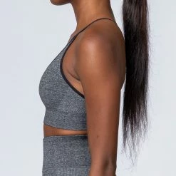 Budget ❤️ Muscle Nation All Day Strap Seamless Bra - Charcoal Marl 👏 18 Muscle Nation All Day Strap Seamless Bra - Charcoal Marl