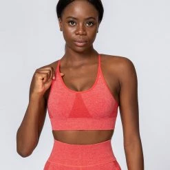 Muscle Nation All Day Strap Seamless Bra - Poppy Marl Womens