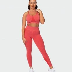 Muscle Nation All Day Strap Seamless Bra - Poppy Marl Womens