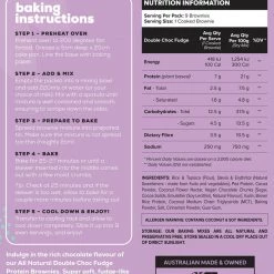 Muscle Nation BROWNIE BAKING MIX - Double Choc Fudge - 300g 30% EOFY SALE