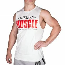 Muscle Nation American Muscle Tank - White